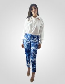 Pantalón Estampado Azul - Image 3